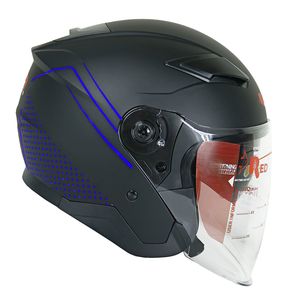 کلاه کاسکت فک متحرک ردلاین مدل 956+blk blu
